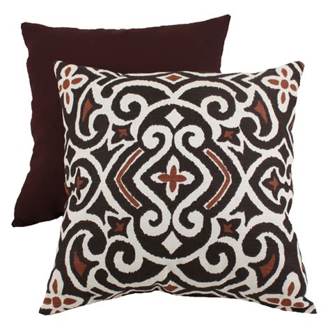 Save on outdoor cushions & toss pillows. Pillow Perfect Decorative Brown and Beige Damask Square ...