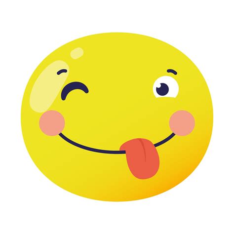 Crazy Emoji Face With Tongue Out Flat Style Icon 2725470 Vector Art At