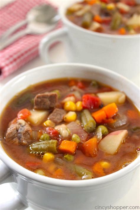 This homemade vegetable beef soup recipe has been in my family for years. best homemade vegetable beef soup