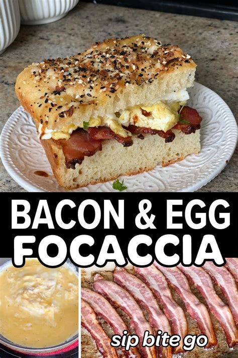 Focaccia Breakfast Sandwich With Bacon And Egg Recipe Brunch