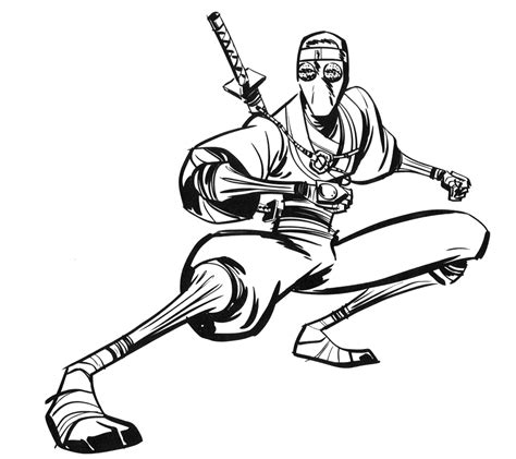 Ninja Warrior Coloring Pages