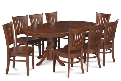 Sonoma 7 piece natural counter set with upholstered stools, bench & server. 9 PC OVAL DINETTE KITCHEN DINING ROOM SET 42"x78" TABLE & 8 PADDED SEAT CHAIR - Dining Sets