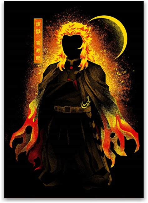 Flame Hashira Poster 200 Gsm A3 Textured Paper Poster Without Frame