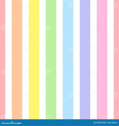 Rainbow Seamless Vertical Striped Pattern Vector Illustration