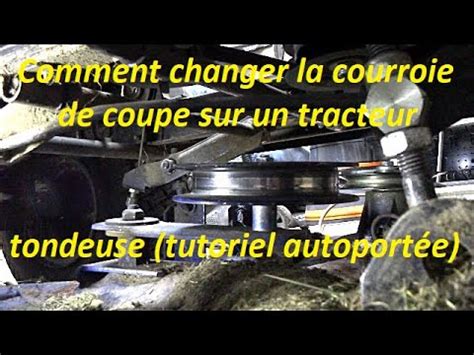 Micro Tracteur Husqvarna Ts Montage Courroie Courroies De Coupe Et