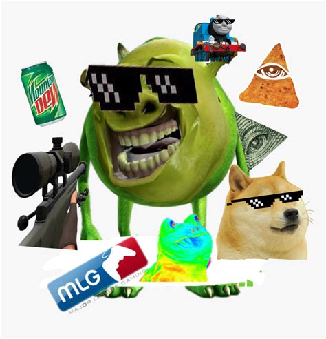 Mlg Shrek Freetoedit Shrek Mike Wazowski Meme Hd Png Download
