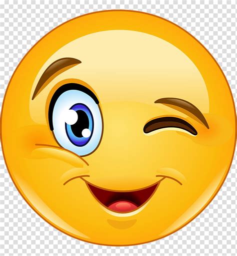 Free Download Happy Face Emoji Smiley Wink Emoticon Yellow Facial Expression Nose Cheek