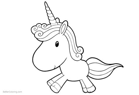 Chibi Unicorn Coloring Pages