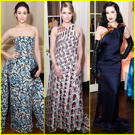 Emmy Rossum Dianna Agron Go Glam For White Glove Gone Wild Gala