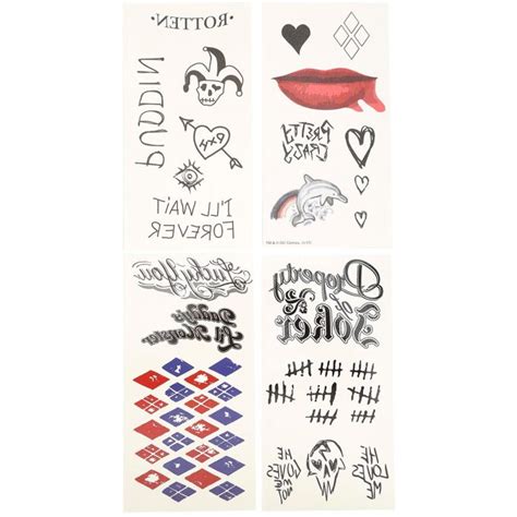 Suicide Squad Harley Quinn Temporary Tattoos