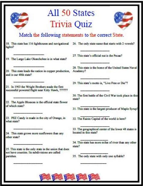 Let's solve below the trivia general knowledge gk quiz printable questions and answers ! All 50 States Trivia | This or that questions, 4th of july ...