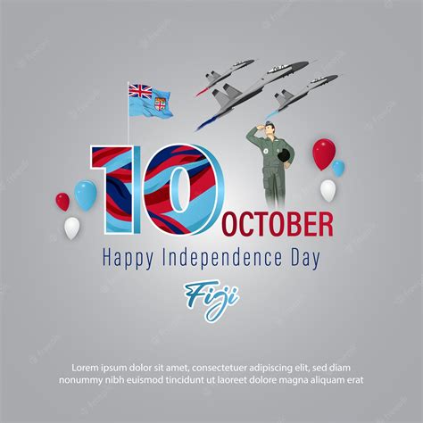 Premium Vector Vector Illustration For Fiji Independence Day Banner