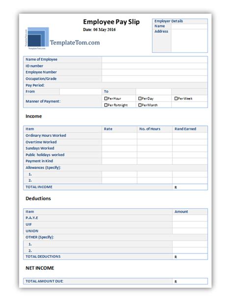 Payslip Template