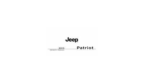 2015 jeep patriot manual