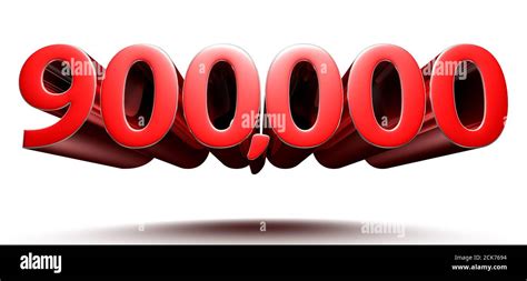 3d Illustration 9 Hundred Thousand Red Isolated On A White Background