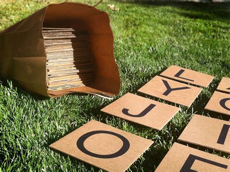 Cardboard Yard Games Scrabble Or Boggle Backyard Games