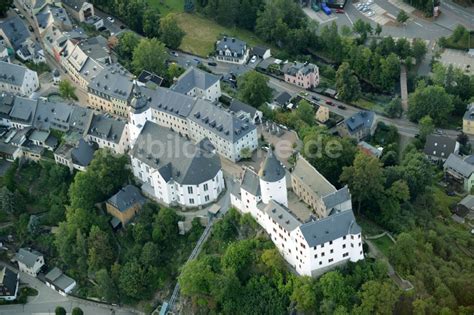 Luftaufnahme Schwarzenbergerzgebirge Burganlage Der Veste Schloss