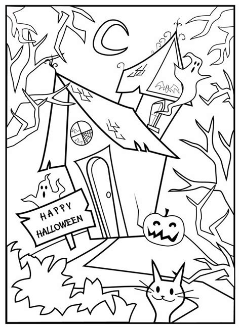 53 Free Printable Halloween Cards Coloring Pages Ailsaadesson