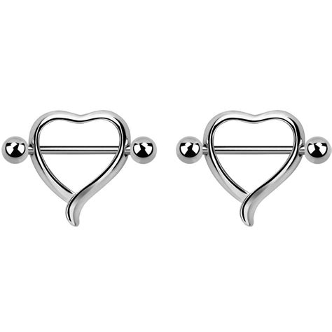 Heart Nipple Jewelry 14g Nipple Rings Nipple Piercing Mybodiart