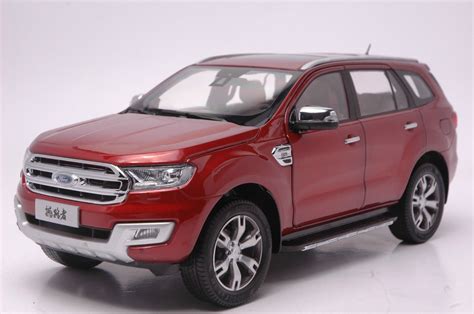 Red 118 Ford Everest Endeavour U375 2015 Suv Diecast Model Car Alloy Toy Car Miniatures