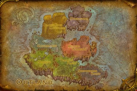 World Of Warcraft Outland Map