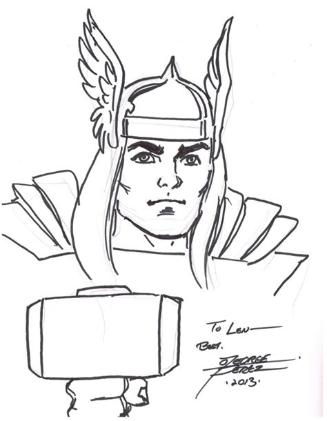 Thor By George Perez In Len Mihalovichs Legendary Artists Comic Art