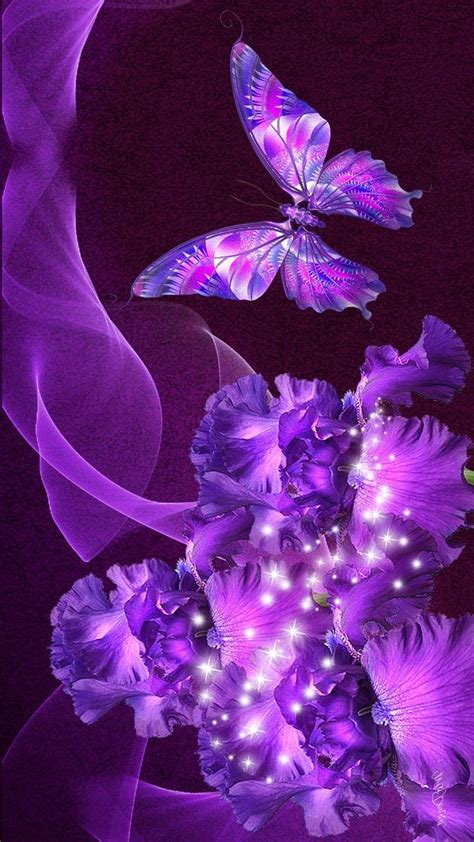 Wallpaper Purple Butterfly Mobile Best Hd Wallpapers