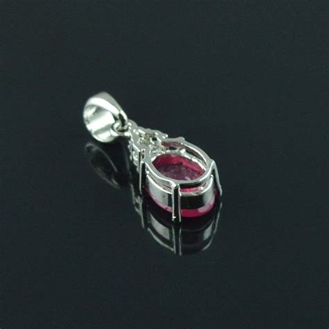 Solid 925 Sterling Silver Ruby Pendant Handmade Pendant Etsy