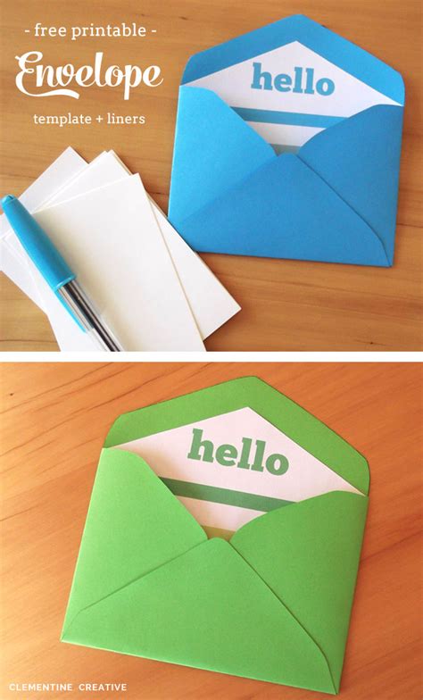 Free Printable Mini Envelope Templates And Liners