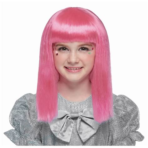 Pretty Pink Wig Halloween Costume Accessory