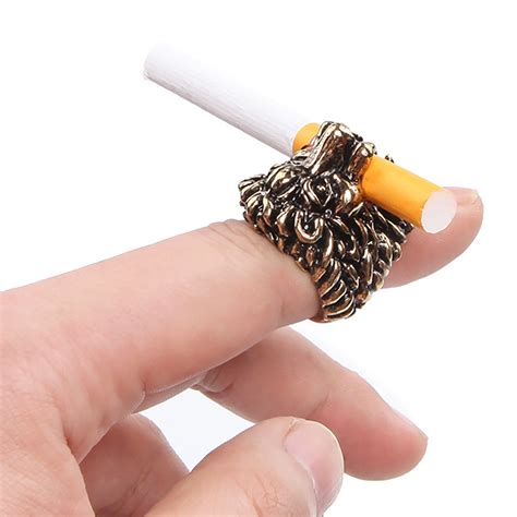 Lion Head Cigarette Holder Ring Fashion Smoker Cigarette Etsy