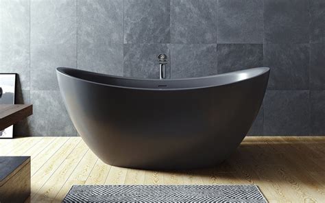Small bathroom decorating ideas slipper bathtub. Aquatica Purescape 171 Black Freestanding Solid Surface ...