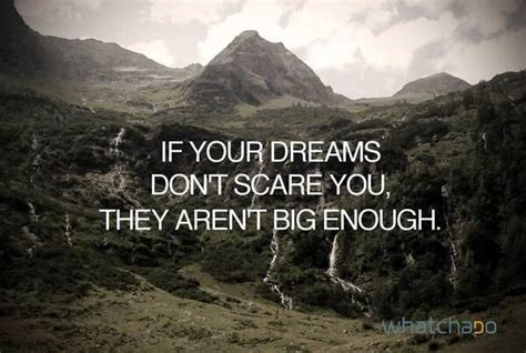 This quote = my life. WHATCHADO on Twitter: "If your #dreams don't #scare you, they aren't big enough. http://t.co ...