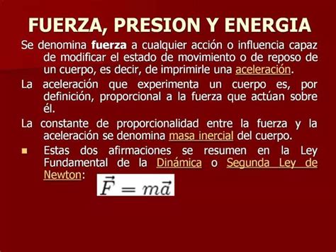 Ppt Fuerza Presion Y Energia Powerpoint Presentation Free Download