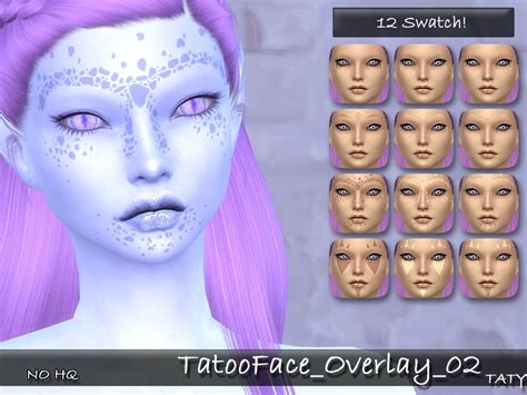 Tatygaggs Ts4 Tatytatoofaceoverlay02 Sims 4 Sims Overlays