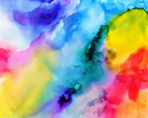 Hd Wallpaper Abstract Art Squirt Paint Brush Multi Colored