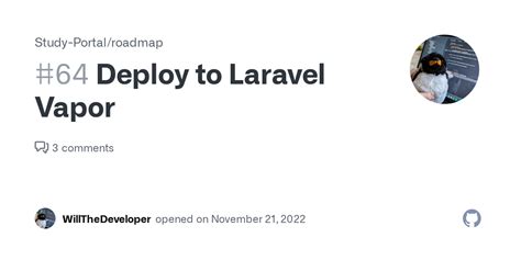 Deploy To Laravel Vapor Issue Study Portal Roadmap Github