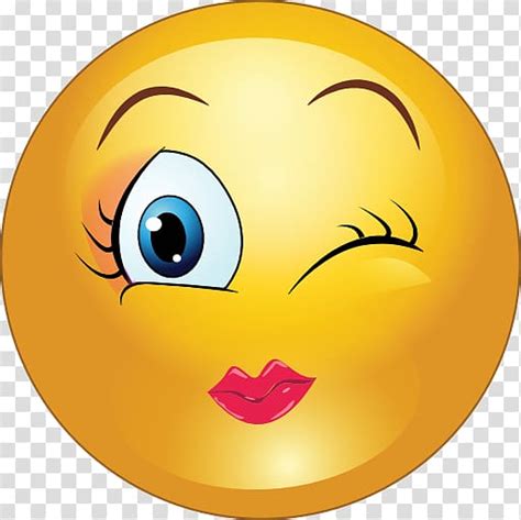 Smiley Emoticon Wink Make Up Woman Transparent Background Png Clipart