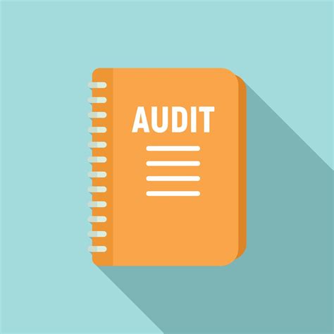 Audit Notebook Icon Flat Style 14623135 Vector Art At Vecteezy