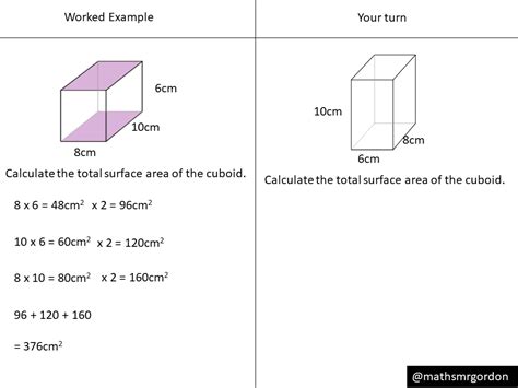Surface Area Of A Cuboid Variation Theory