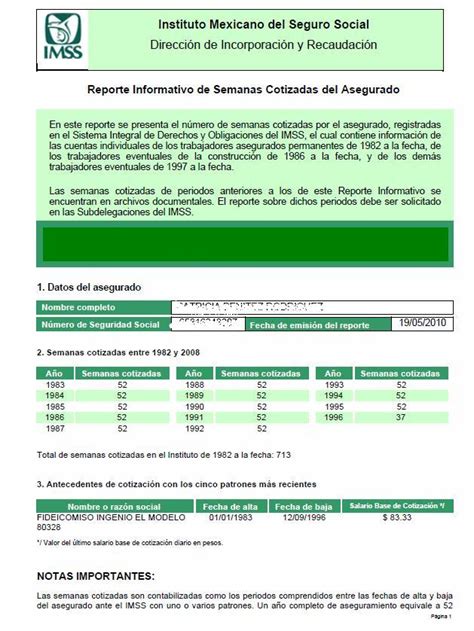 ¿cuántas semanas cotizadas necesito para pensionarme? Reporte de Semanas Cotizadas IMSS