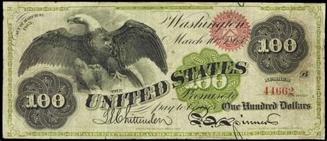 1863 One Hundred Dollar Legal Tender Note Spread Eagleworld