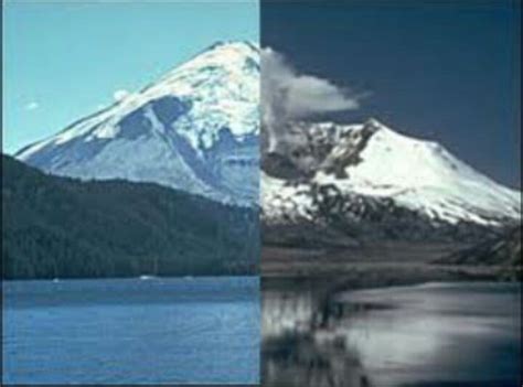 Mt St Helens Before And After The Eruption St Helens Mount St