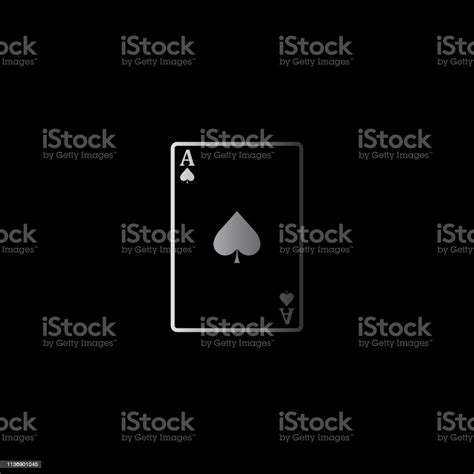 Ace Playing Card Black Vector Icon Stock Illustration Download Image