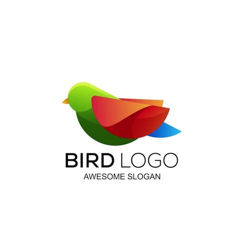 Premium Vector Bird Gradient Colorful Logo Illustration