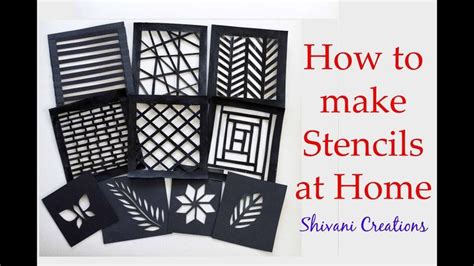 How To Make Stencils At Home Handmade Stencils For Craft Free