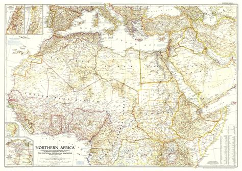 Northern Africa Map Published 1954 National Geographic Maps