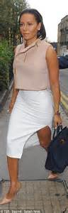 Mel B In Tight Pencil Skirt To Meet The X Factor Contestants Daily