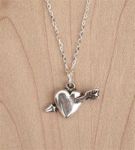 Heart And Arrow Silver Necklace Silver Necklace Jewelry Necklace