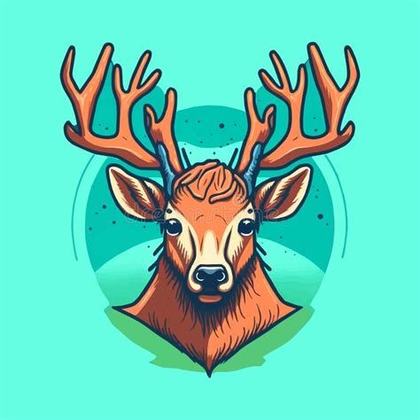 Deer Hunting Wild Life Vintage Logo Design Illustration Stock Vector